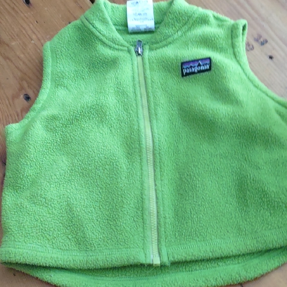 Patagonia Lime Green Fleece Vest